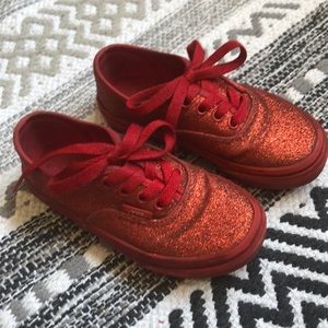 Red glitter vans